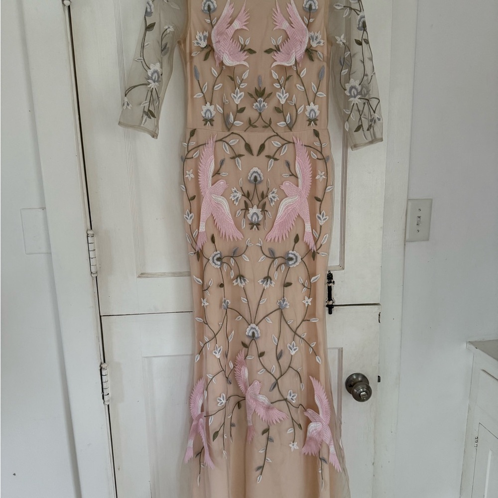 Elegant Pink Embroidered Dress